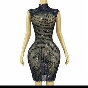 Elegant Black Sequin Dress